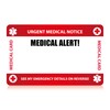 Your Medical Condition Card with Writable Panel and Patterned Lanyard,