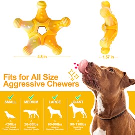 KXK Dog Toys, Indestructible Dog Toys for Aggressive Chewers, Tough Dog Chew Toys for Large Medium Breed, Dog Bones Chew Toys for Super Chewer