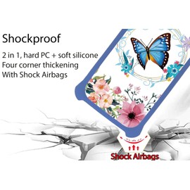 Orbic Fun Case Fun+ Plus Funda compatible con Orbic Q10 4g Lte Funda RC609LP RC609LSM RC609L Funda [con protector de visualización de vidrio templado] [PC dura + silicona suave] [efecto luminoso] YGL-LHD