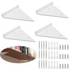 Molyorch 4 Pieces Shelf Brackets Invisible Shelf Support Triangle Shelf