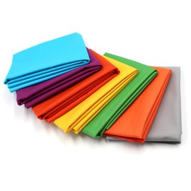 7 x 0.5 m Cotton Fabric Set, 148 cm Width, 100% Cotton, 3.5 m, Choice of Material, Many Colours, Patchwork (Colourful, Set of 7)