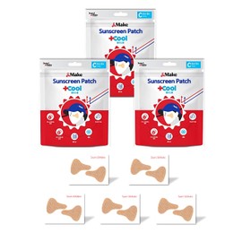 Searci&Make 99.8% sunscreen patch Hydro Cool Jumbo size, golf accessories gifts Sun Protection UV facial face tape (Cool C 3 Set)