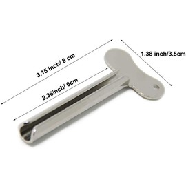 Toothpaste Squeezer, 3 Packs Stainless Metal Toothpaste Tube Squeezers Roll-up Key Tooth Paster Squeezer for Bathroom Hair Dye Cosmetic Plastic Tubes Squeezer