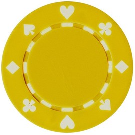 50 Clay Composite Suited 11.5-Gram Poker Chips (YELLOW)