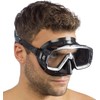 Cressi Sirena Black Scuba Diving and Snorkeling Mask - Black