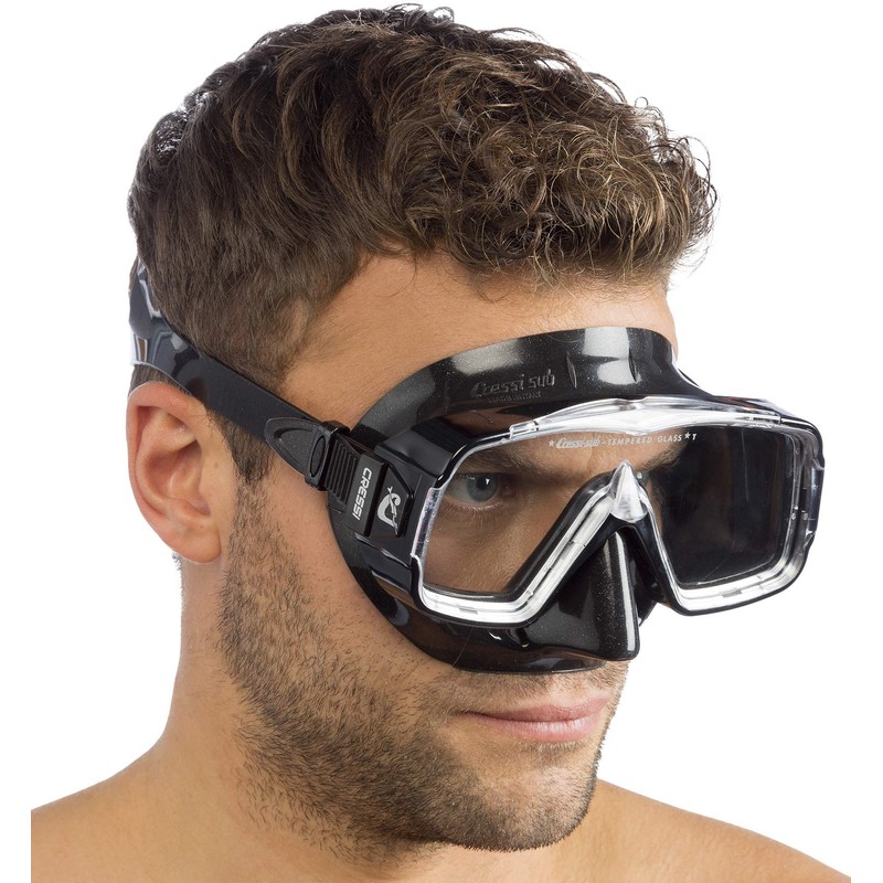 Cressi Sirena Black Scuba Diving and Snorkeling Mask - Black
