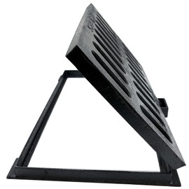 Cast Iron Drain Grate and Frame 20x12 in, B-Class 28100 lbs Heavy-Duty Driveway Channel Cover, Outdoor Trench Drainage Grate with Base, Rectangle Metal Sewer Cover (IL19.7 x IW11.8)