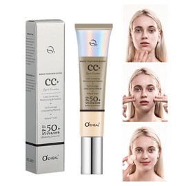 CC Cream, Foundation Makeup Moisturizing Skin Tone Adjusting CC Cream Liquid Foundation,Concealer Lasting Makeup Foundation Even Skin Tone Makeup Base Prime