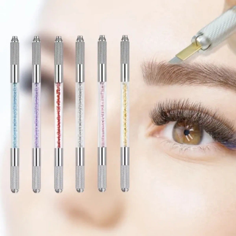 Pluma Inductor Manual Microblading Doble Punta Cejas 2pzs 2 Piezas