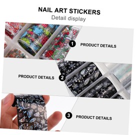 Minkissy Unique Christmas Nail Decals 2 Packs of 10 Nail Art Foil Sticker Strips for Holiday Design Random Style