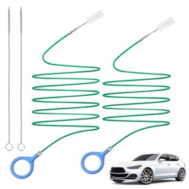Ymapinc Sunroof Drain Cleaning Tool Set, 78 Inch + 118 Inch Roof Snake Pipe Dredge Drain Cleaner, Downspout Car Brush, Extra Long Gutter Hole Brush