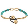 AeraVida Beautiful Infinity Symbol with Malachite & Fashion Brass Beads