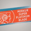 MERKUR Razor Blade Stainless Steel Super Platinum Silver 910 (Pack