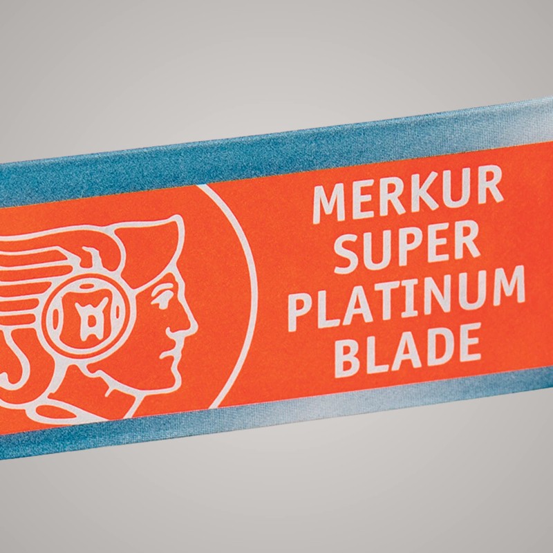 MERKUR Razor Blade Stainless Steel Super Platinum Silver 910 (Pack