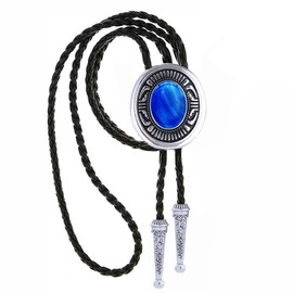 GelConnie Western Bolo Tie for Men Turquoise Bolo Tie Cowboy Neck Tie Leather Bolo Tie for Women Wedding Necklace