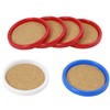 Chef Craft Basic Cork Coasters with Plastic Frame, 4 Inches