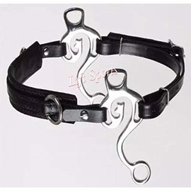 Lift Sports Hackamore Bitless Horse Bit English Western Adjustable Original Leather Black Tack Bridle Equestrian