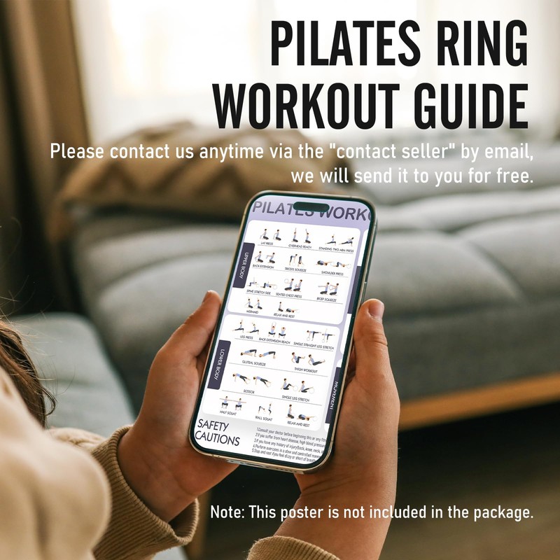 JKSHMYT Pilates Ring – 14.5" Home Magic Circle Resistance Ring,