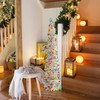 Warmiehomy 5ft/150cm Collapsible Christmas Tree Glittering Pencil Christmas Trees with
