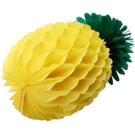 Happium Pineapple 3 Pieces 14 Inch Paper Pineapple Honeycomb Decorations Pineapple Paper Ball Fruit Decorations for Fruit Theme Party Hawaiian Party Decoration Tropical Themed Luau Party Summer Party