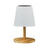 Standy Mini Wood Solar Table Lamp Height 25 cm