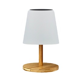 Standy Mini Wood Solar Table Lamp Height 25 cm