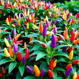 Seeds Multicolor Decorative Hot Pepper Masquerade Multicolor Seed Mix 30+ Seeds to Grow Hot Chili Pepper Blend
