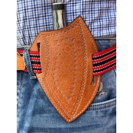 Aj Sanity USA EDC Pancake Folding Blade & Fixed Blade Multi-Tool Leather Knife Holster