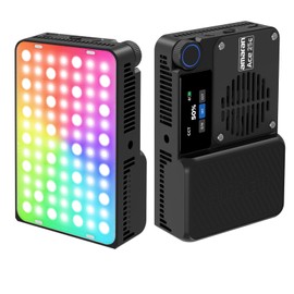 Amaran Amaran Ace 25c Pocket RGBWW LED Light, Boost Mode Up to 32W, Full-Color Mini Video Light (2,300-10,000K), 1,500 Lux@1m at 5,600K, 4500mAh Battery with PD Fast Charging for Mobile Creators (Charcoal)