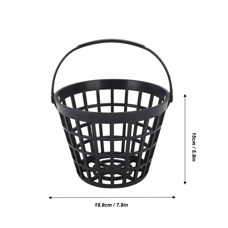 Black Golf Ball Basket Nylon Plastic Golfball Container Golf Ball