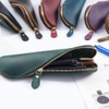 Leather Pencil Case Unique Design S Shape Zipper Pencil Case