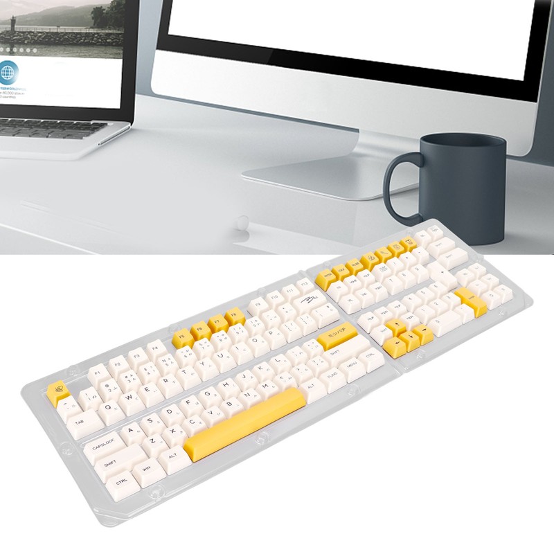 Keyboard Keycaps Bee Milk Subject PBT Material OEM Height Dye