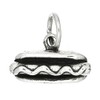 LGU Sterling Silver Oxidized 3D Hot Dog Charm