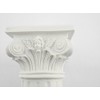 NST 7.25 inches Tall Poly Resin Pillar White Small Pedestal