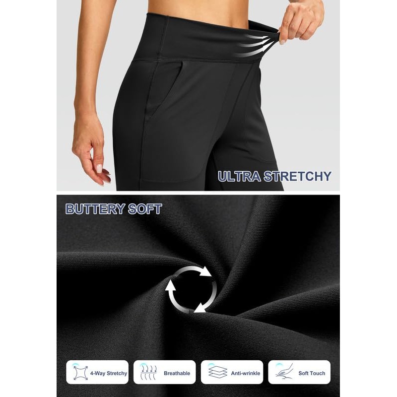 Soothfeel Wide Leg Pants Woman Yoga Pants with Pocket Crosscover