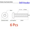 Still Awake 6 Pcs M12-1.75 x 25mm Button Head Socket