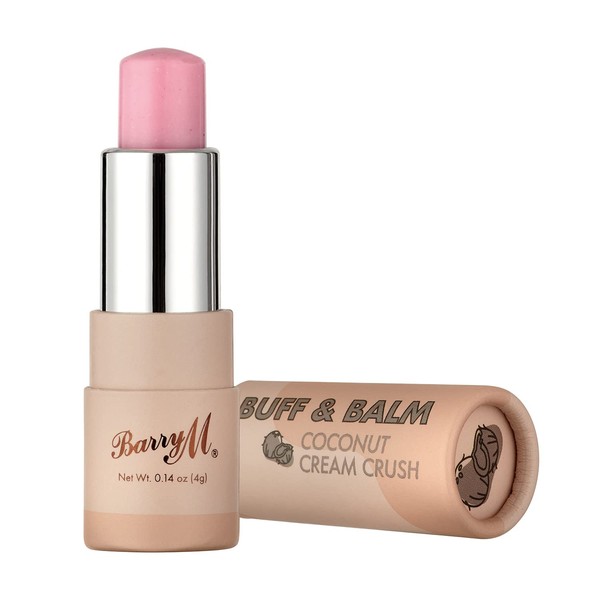 Barry M Cosme Buff and Balm Lip Tint, with Scrub to Balm Formula in Pink Coconut Cream Crush