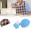 Adult Waterproof Mealtime Bib Double Layer Elder Dinning Clothes Protector