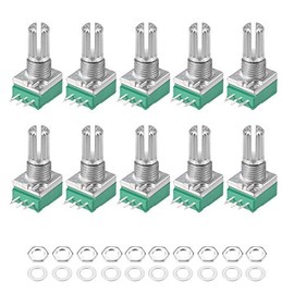 uxcell Potentiometer B100K Ohm Variable Resistors Single Turn Rotary Carbon Film Taper RV097NS 10pcs