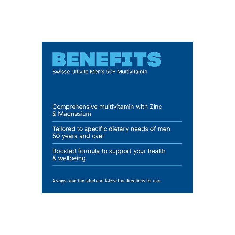 Swisse Ultivite Men's 50 + Multivitamin 90 Tablets