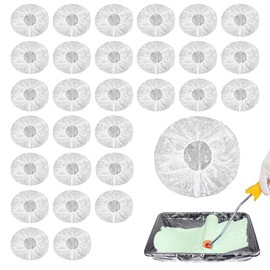 Disposable Paint Tray Liners 9 Inch Paint Pan Liners 30 Pcs, Paint Pads for Walls and Ceilings Paint Roller Tray Liner for House, Painting, Transparent Elastic Paint Roller Tray Liners