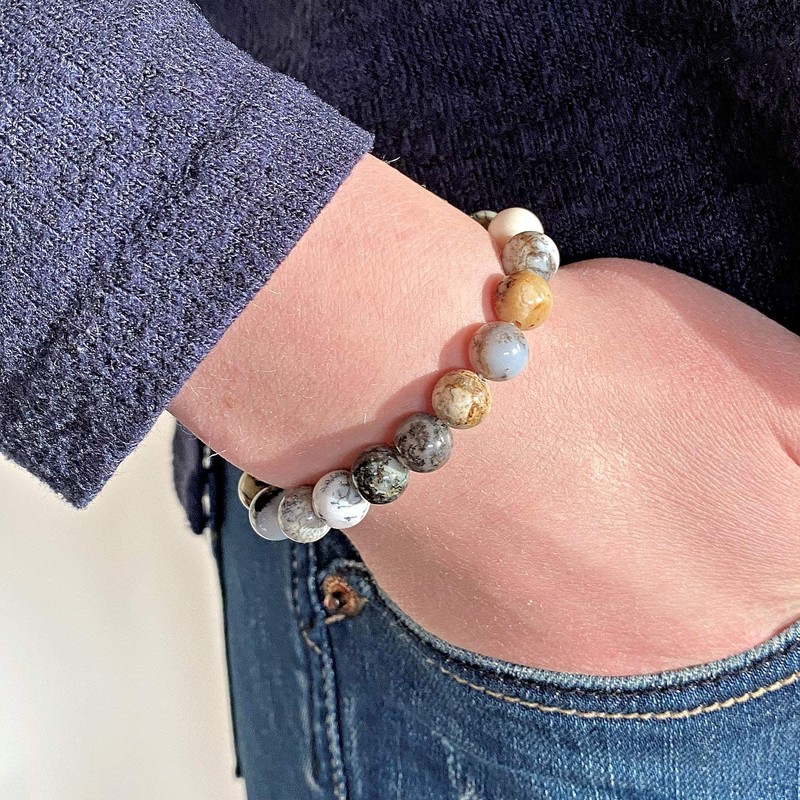 Eledoro PowerBead, Women’s Stretch Bead Bracelet, Made of 8 mm