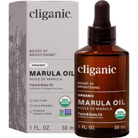 Cliganic Aceite de marula orgánico, 100% puro, para cara y cabello, prensado en frío natural, sin refinar