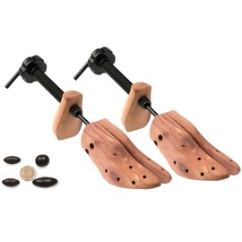 Cathcart Elliot [2 Pack] Womens Latest Model Cedar Wood Shoe Stretcher With Bunion Buttons metal core 2-way stretcher adjust length and width of tight shoes