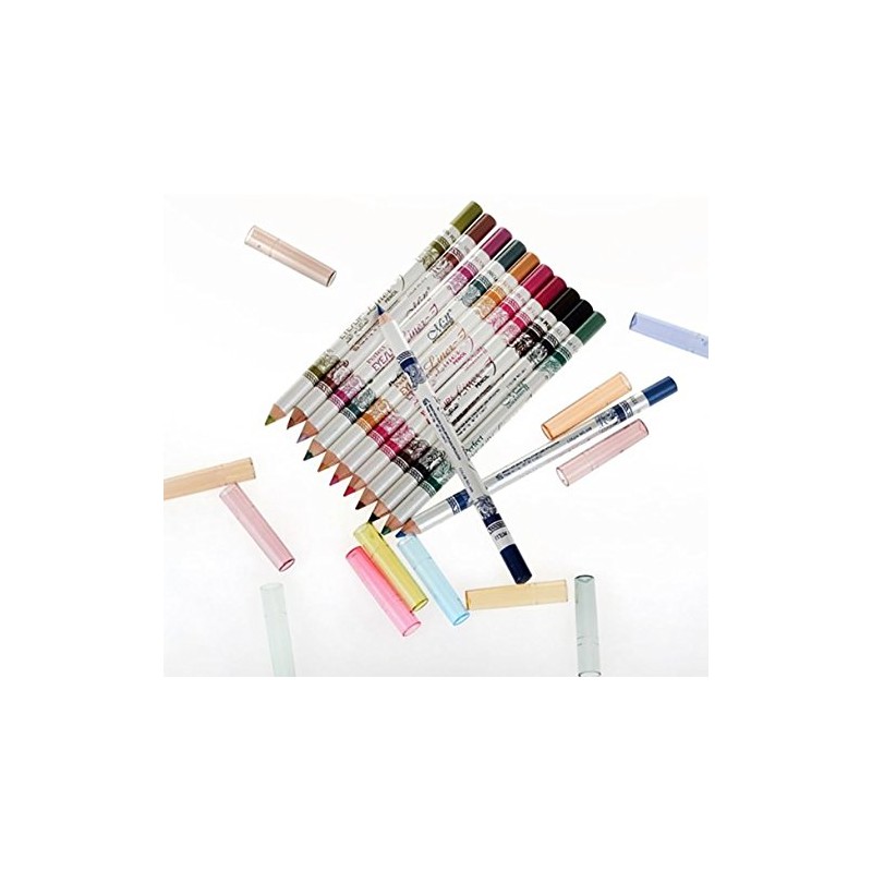 LOVM 12 Pcs PROFESSIONAL Cosmetic Makeup Eyeliner Eye/Lip Liner GLITTER