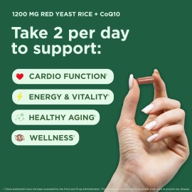 Yuve Arroz Rojo Levadura 1200mg Con Coq10 120 Caps