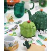 Excelsa Cactus Ceramic Sugar Bowl, 200 ml, Green