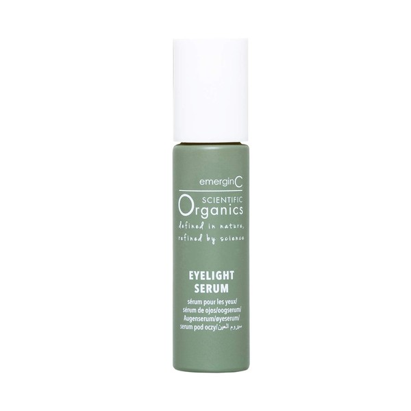 emerginC Scientific Organics Eyelight Serum - Roll On Eye Serum with Plant Stem Cells + Hyaluronic Acid to Combat The Appearance of Dark Circles + Puffiness (0.34 oz, 10 ml)
