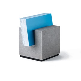 Korn Produkte Concrete Business Card Holder / Business Card Holder - Stylish Card Display, gray, Modern