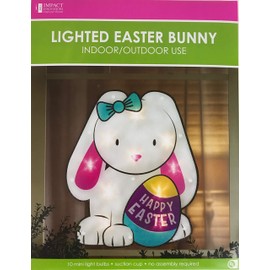 Impact Innovations Ninetails Lighted Easter Bunny Window Decoration